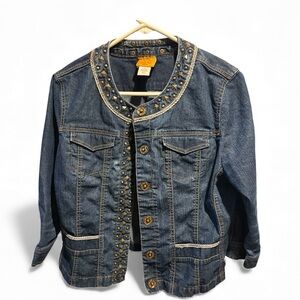Ruby Rd. Blue Studded Jacket
